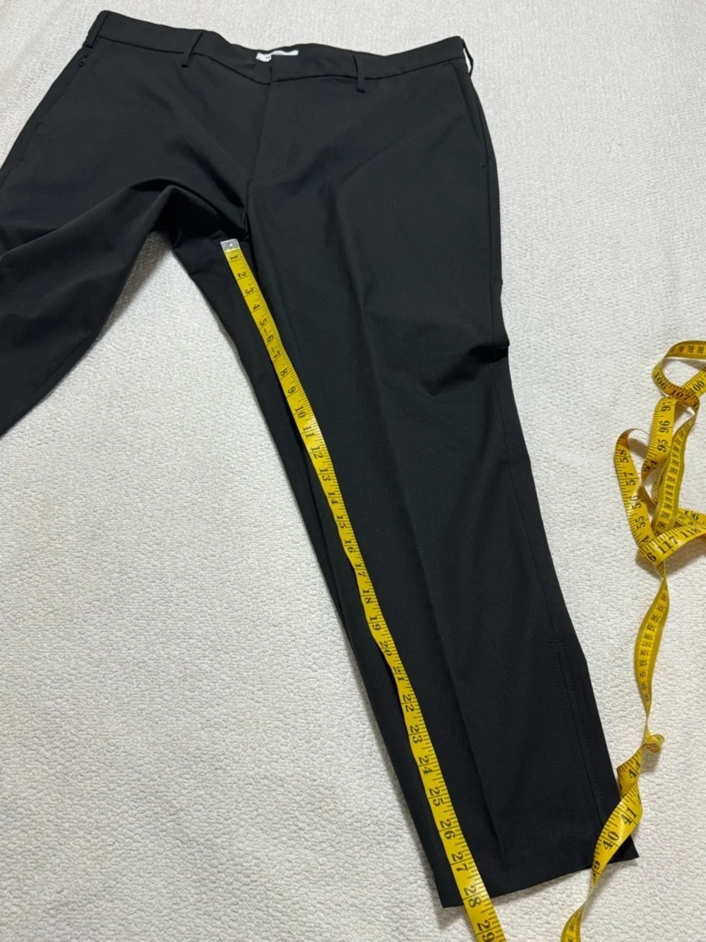 BR Standart Banana Republic Black Standart Fit Crop Zip Leg Mans Pants Size 38R
